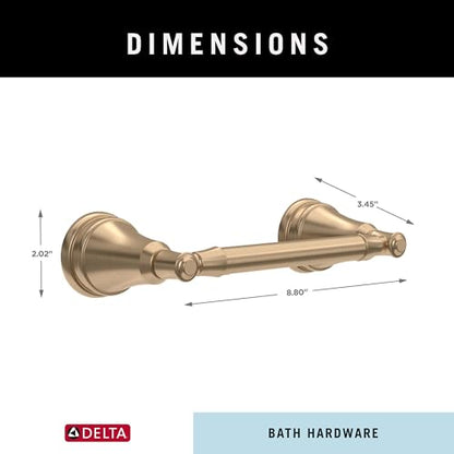 Delta Mylan (1-Pack) Toilet Paper Holder Champagne Bronze Pivoting Tissue Roll Rod, Organization and Storage, Wall Mounteded Gold Bathroom Accessories MYN50-CZ