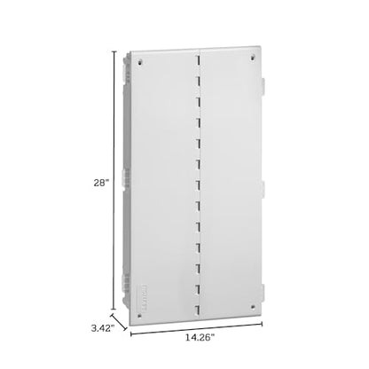 Leviton 28" Wireless Structured Media Center with Vented Cover, 49605-28W, White