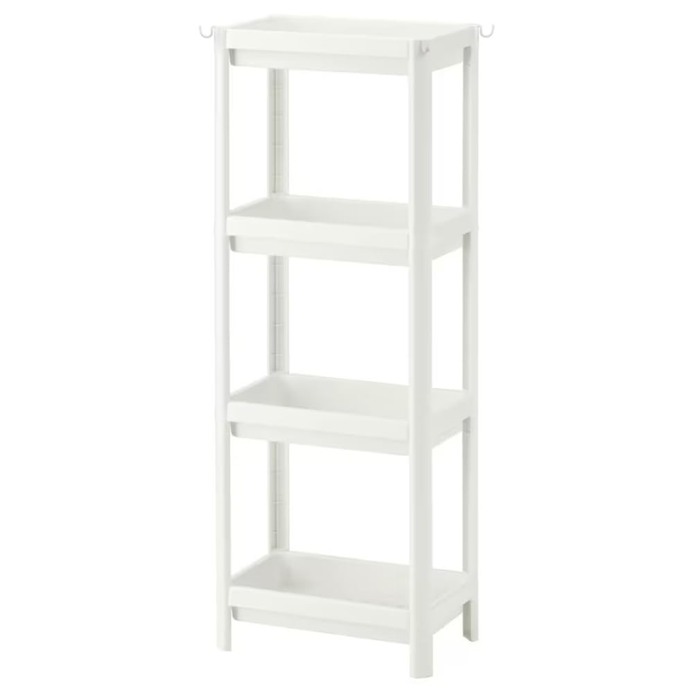 HIEEY 4 Tier Bathroom Shelf,Bathroom Rack, Shelves Organizer, for Laundry Pantry Kitchen Narrow Places