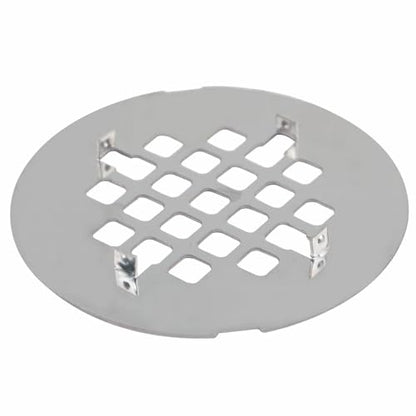 WELSAN 4-1/4" OD Brushed Nickel Shower Drain Cover,Round Shower Floor Drain | Snap-in, Stainless steel, Double-coated, Bath Shower Drain Assembly, Easy to Install, 4-1/4" OD and a pin distance of 2-7/8"