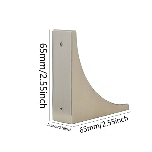 Corner Guards, Metal Corner Protectors for Furniture, Vintage Decorative Corner Guards for Box Table Doors Wood Furniture Edge Cover Safety Guard Pack of 4 Brushed Silver Finish Corner