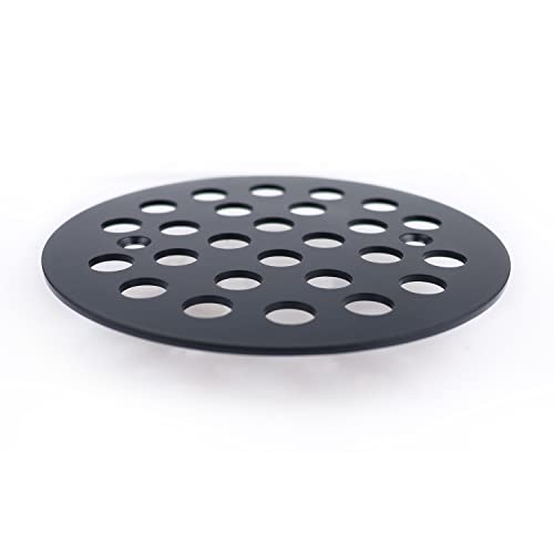 4-1/4 Inch Screw-in Round Floor Drain Cover Black | Replacement Shower Drainer Grates, 304 stainless steel drain grill filters debris, fits most household Shower Drain Cover