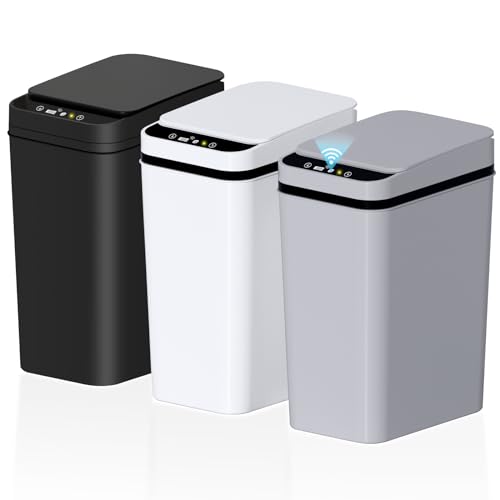 Bathroom Small Trash Can with Lid, Automatic Garba... (Mix)