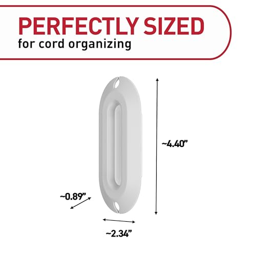 Command Cord Wrap, 2 Units, 4 Medium Strips | Cord Holder And Organizer For Desk, Office, Gaming, And Living Room, No Damage Adhesive Cord Management