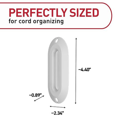 Command Cord Wrap, 2 Units, 4 Medium Strips | Cord Holder And Organizer For Desk, Office, Gaming, And Living Room, No Damage Adhesive Cord Management