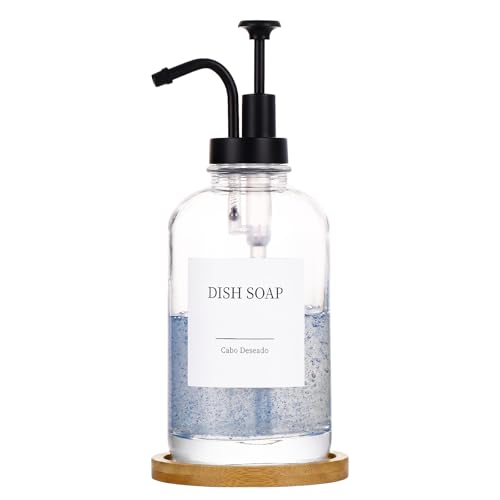 Glass Soap Dispenser with Upgrade Pump, Hand and D... (Clear | Glass)