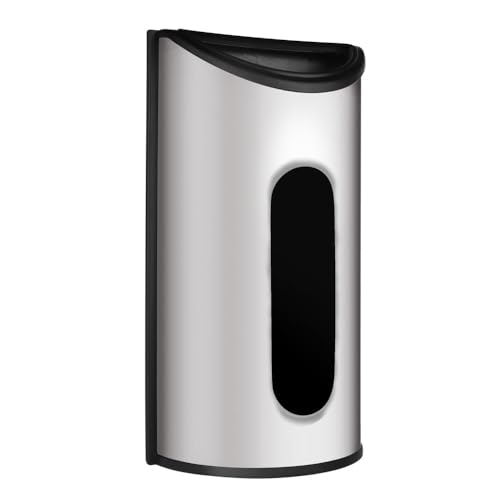 Grocery Plastic Bag Holder for Kitchen Trash Bag, Easy Wall Mount Bag Saver, Bevansol Storage Dispenser Medium, Smudge Proof with Extra Wide Access Openings, Stainless Steel (Sliver)