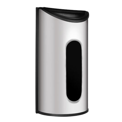 Grocery Plastic Bag Holder for Kitchen Trash Bag, Easy Wall Mount Bag Saver, Bevansol Storage Dispenser Medium, Smudge Proof with Extra Wide Access Openings, Stainless Steel (Sliver)
