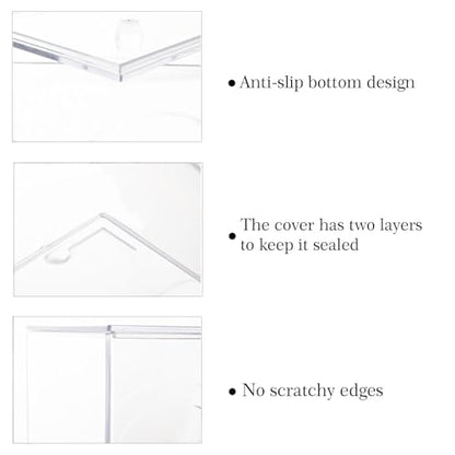 Farmhouse Laundry Dryer Sheet Holder Detergent Pods Container, Clear | Lightweight，Easy Open，Dryer Balls Dispenser Plastic Storage Organization Box for Laundry Room, Bathroom, Kitchen