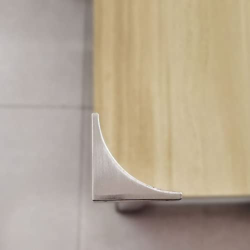 Corner Guards, Metal Corner Protectors for Furniture, Vintage Decorative Corner Guards for Box Table Doors Wood Furniture Edge Cover Safety Guard Pack of 4 Brushed Silver Finish Corner