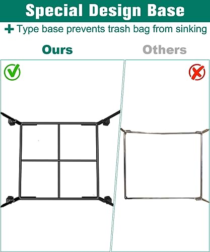 Outdoor Trash Bag Holder Stand - Heavy Duty Metal... (Black | metal)