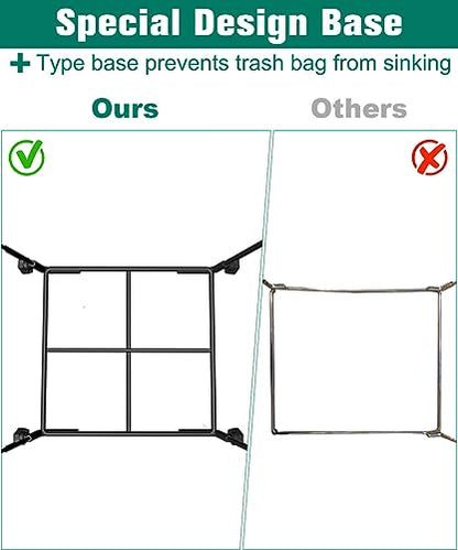 Outdoor Trash Bag Holder Stand - Heavy Duty Metal... (Black | metal)