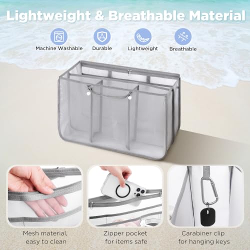 OUTXE Beach Bag Organizer Insert Divider for XL Bogg Bags Beach Tote | Lightweight Mesh Insert Accessories for Original XL Bogg Bags, Beach Tote Bags Insert for Organizing