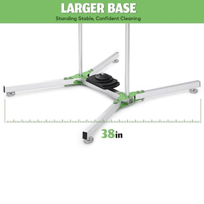 Pool Filter Cleaner Stand Stainless Steel Bearing for 3",4",6" | Patented Design,38" Large Base,Aluminum Made,Water-Powered Spin,for Home Swimming Cartridge Cleaning Tool