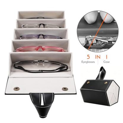 Sunglass Eyeglass Organizer Collector 5 slot 6 Slot PU Eyeglasses Storage Case Box Multiple Hanging Eyewear Display