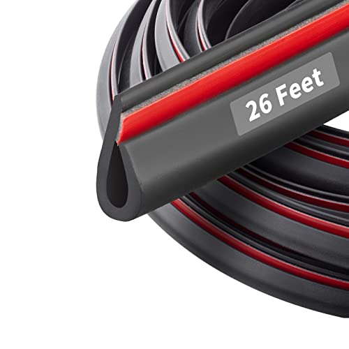 26 Feet Rubber Edge Trim Weather Stripping, BISOTH... (Black | Rubber)