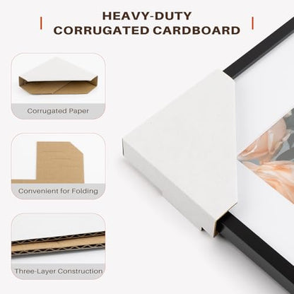 Picture Frame Corner Protectors (Pack of 100), Fit... (100 Count | White)