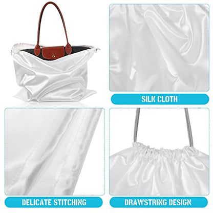 30 Pcs Silky Dust Cover Bags Satin Drawstring Bag Dustproof Travel Storage Pouch Handbags Storage Bags for Handbags Purse Shoes Boots