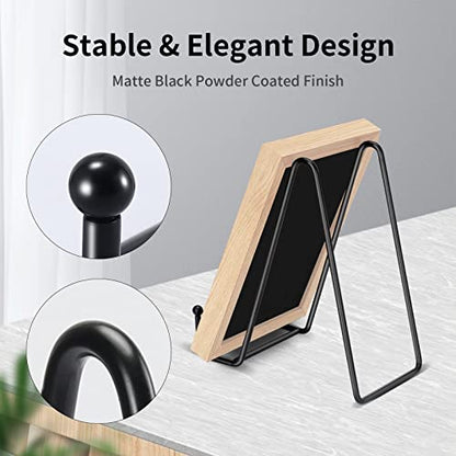 3 Pack 10 Inch Plate Stands for Display, Plate Holder Display Stand, Picture Frame Stand Black Metal Frame Holder Stands for Book,Small Easel,Decorative Plate,Photo and Platter,Tabletop Art