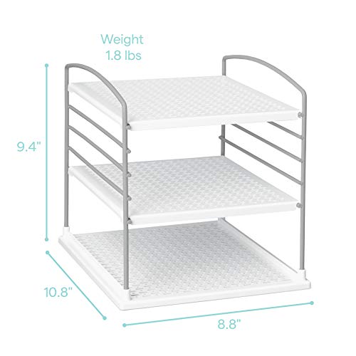 YouCopia UpSpace Adjustable Box Organizer for Foil Wrap and Kitchen Cabinet Storage, Original, White