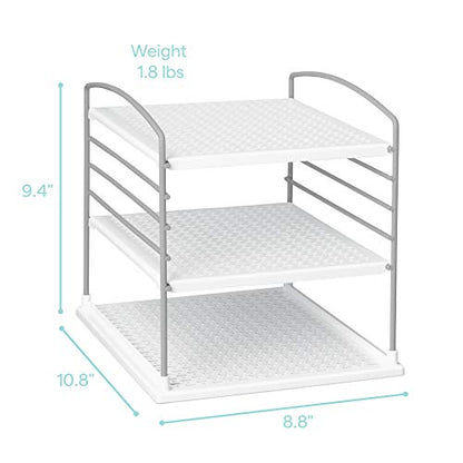 YouCopia UpSpace Adjustable Box Organizer for Foil Wrap and Kitchen Cabinet Storage, Original, White