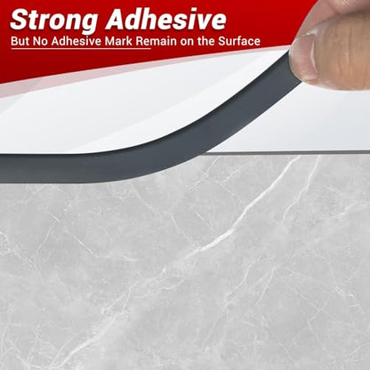 Flexible L-Shaped Rubber Edge Trim - 90 Degree Tile Corner Peel & Stick Edging Trim - Black, 20Ft, EPDM Material