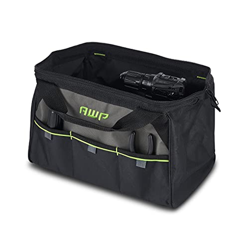 AWP Tool Bags, Premium Tool Bag, Black, Durable Tool Tote, for Professionals and Contractors