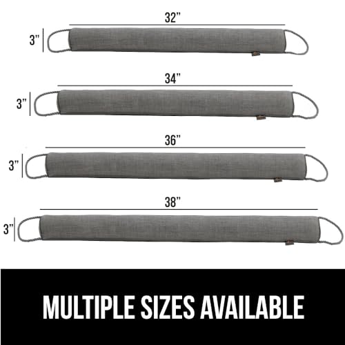 GORILLA GRIP Door Draft Stopper for Bottom of Doors, Cold Air Insulation Sweep, Weather Stripping Seal Noise, Soundproofing, Warmth Sealer, Easy Install Gap Filler, Home Essentials, 32 Inch, Gray