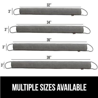 GORILLA GRIP Door Draft Stopper for Bottom of Doors, Cold Air Insulation Sweep, Weather Stripping Seal Noise, Soundproofing, Warmth Sealer, Easy Install Gap Filler, Home Essentials, 32 Inch, Gray