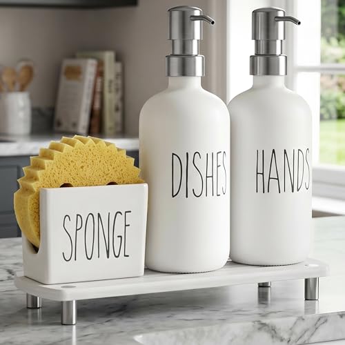 Kitchen Soap Dispenser Set Comes with Ceramics Spo... (4 Count)