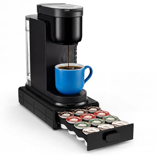 Coffee Pod Organizer Drawer for Keurig K-Cup Pods,... (Black | Plastic)