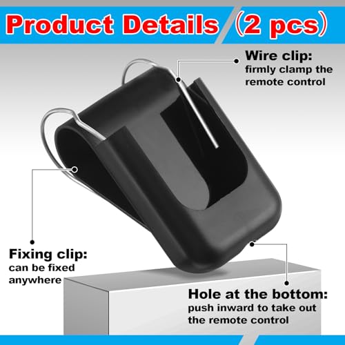Kingdder 2 Pcs Transmitter Clip Compatible with MicroPLUS Door King Gate Visor Garage Door Opener Remote Clip for Viser Clicker Holder Holster