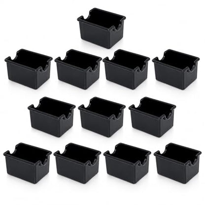 New Star Foodservice Plastic Sugar Packet Holder, Black, Restaurant Tabletop Sweetener Caddy, Set of 12