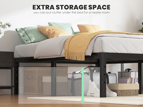 Twin Bed Frame - 18 in Sturdy Platform Bed Frame Twin Size