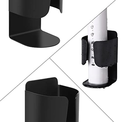Electric Toothbrush Holder, 304 Stainless Steel Wall Mounted Self Adhesive Storage Organizer Stand Rack for Electric Toothbrush, Toothpaste, Facial Cleanser(4 Pack Black)