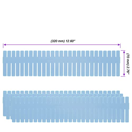 JOIKIT 60 PCS Blue Plastic DIY Grid Drawer Dividers, Adjustable Organizer, Household Storage Makeup Socks Underwear Organizer