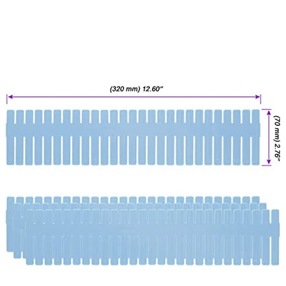 JOIKIT 60 PCS Blue Plastic DIY Grid Drawer Dividers, Adjustable Organizer, Household Storage Makeup Socks Underwear Organizer