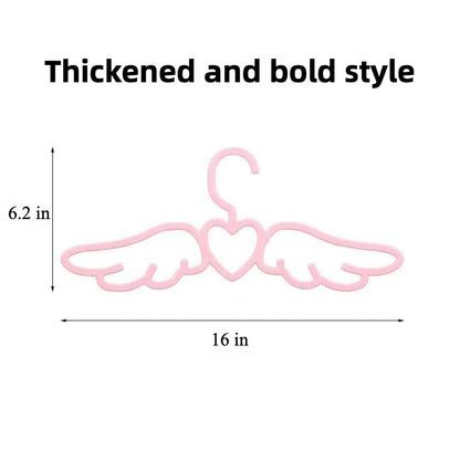 Cute Angel Wing Clothes Hanger - Heart-Shaped Design for Dorm Room - Perfect for Ties, Scarves, and Accessories (20 Pcs)