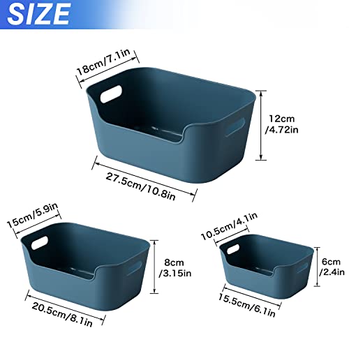 OWill 12-Pack Mixed Plastic Storage Bins and Baskets for Efficient Home Classroom Organization - Small Containers in Multiple Colors for Kitchen, Cupboard Box, Bathroom Organizer on Shelves and Tubs