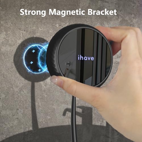 iHave Toothbrush Sanitizer Wall Mount, Portable UV Toothbrush Holder Travel | 4-Hour Auto-Cycle UV-C Disinfection 99.9%, Magnetic Mount, 30-Day Standby, Home, RV, Apartment Bathroom & Travel Essential