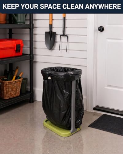 Portable Trash Bag Holder – Foldable & Lightweight Trash Bag Stand, Collapsible Trash Can for Camping, Outdoor, Car & Home Use – Easy Assembly, Compact Storage, Includes 15PCS Bags