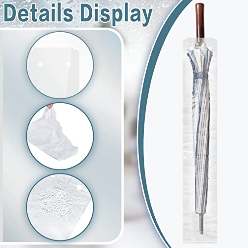 Gueevin 500 Pcs Clear Disposable Wet Umbrella Rain Bags Heavy Duty Umbrella Sleeve Big Covers for Wet Umbrellas Keep Church Lobby Floors Dry (Standard)