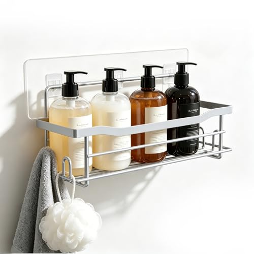 Shower Caddy Shelves Organizer Rack, Single Pack S... (Paint Nickel | Metal)