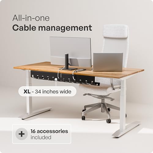 Cable Management Under Desk for Easy mounting Unde... (Black)