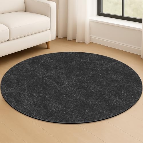 Deep Dream Dual Surface 8' Round Rug Pad, Waterproof 1/4" Thick Felt + Rubber Backing, Non Slip Round Carpet Gripper for Area Rugs, Protective Cushioned Pads for All Floors