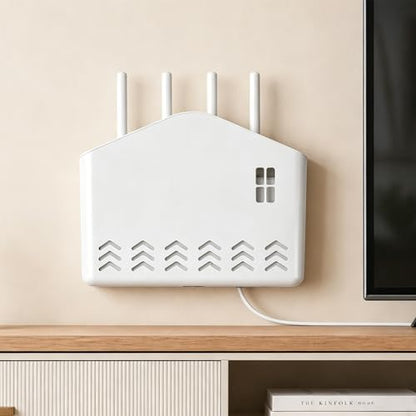 Router Box Hider for Wall Mount, WiFi Modem Box Hider with Cable Management