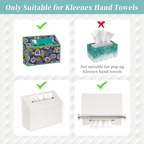 NiHome PU Leather Tissue Box Cover for Kleenex Hand Towels, Versatile Design for Countertops and Towel Racks, Leather Enhances Home Decor, Easy to Use with Exquisite Edging Craftsmanship