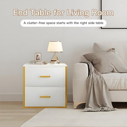 Stackable Storage Drawers, Closet Drawer Organizers and Storage | Storage Drawers for Clothes Small Fabric White 2 Drawer Dresser for Closet, Bedroom, Dorm, Office, Living Room, Under Bed