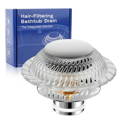 Bathtub Drain Stopper,Pop-up Tub Stopper & Strainer,Hair Catcher | Shower Drain Strainer,Tub Stopper for Bathtub Plug for Tip-Toe/Trip Lever/Lift & Turn Tub Drains