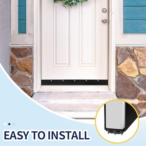 Door Draft Stoppers for Door, 39” Length Weather Stripping Door Seal, Strong Adhesive Door Sweep for Exterior and Interior Doors（Black）